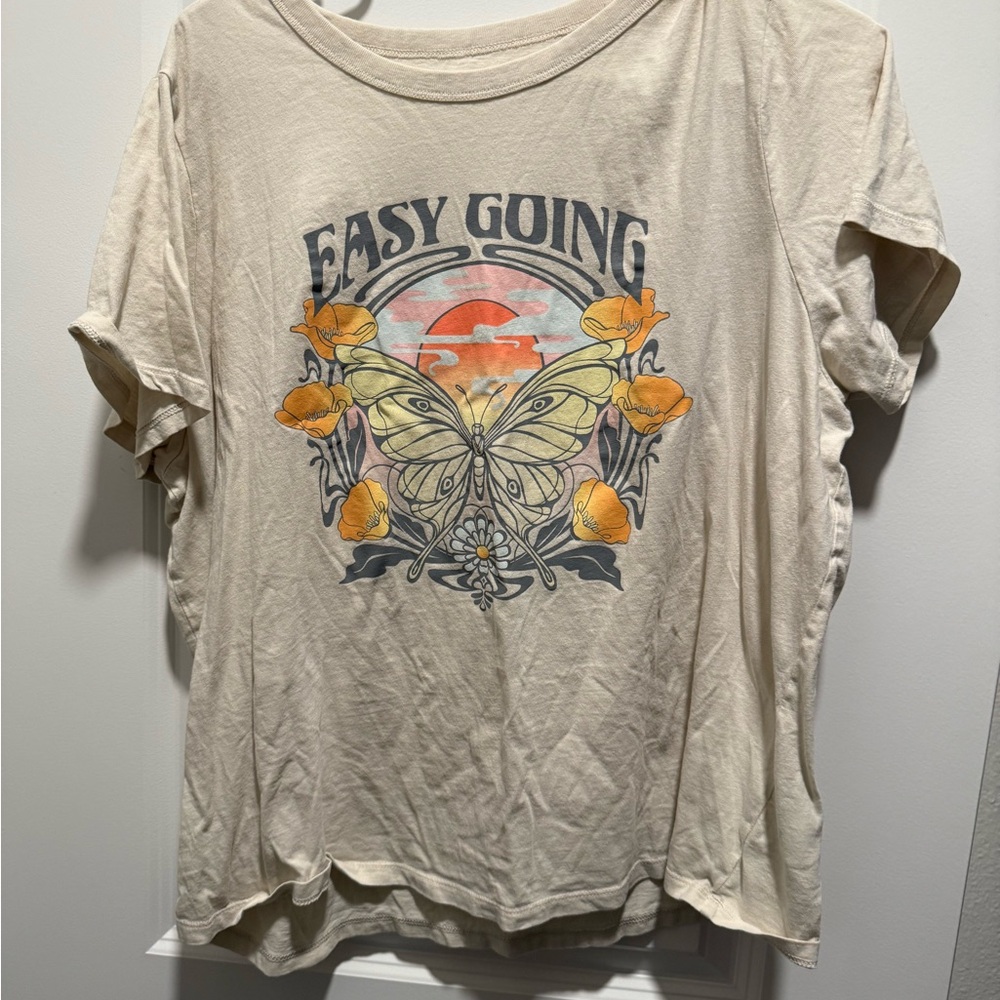 Old Navy Easy Going Graphic Tee - Cream